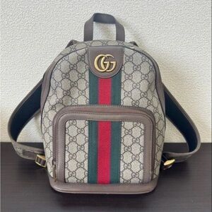 Gucci Brown and Green Men's Backpack